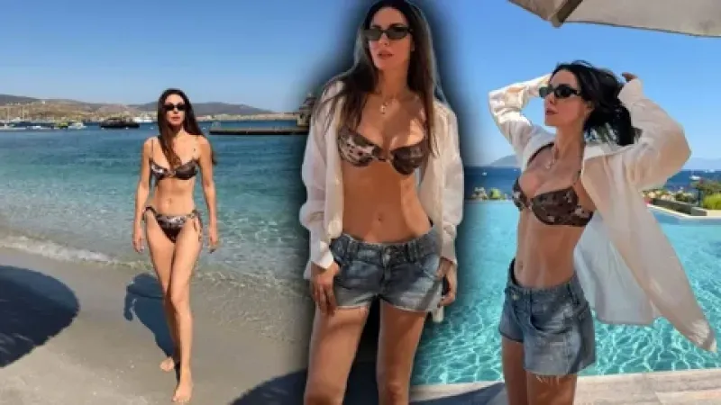 Defne Samyeli'den bikinili pozlar! Genç kızlara taş çıkardı